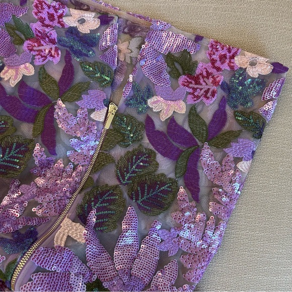 BEST Bronx and Banco Dahlia Lilac Maxi Dress Gown Purple Lavander Sequin Party - Picture 9 of 10